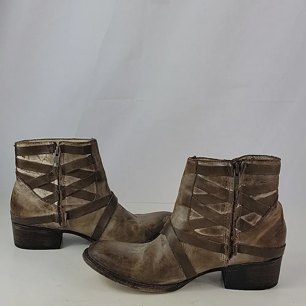Freebird‎ By Steven Sammi Brown Leather Ankle Boots